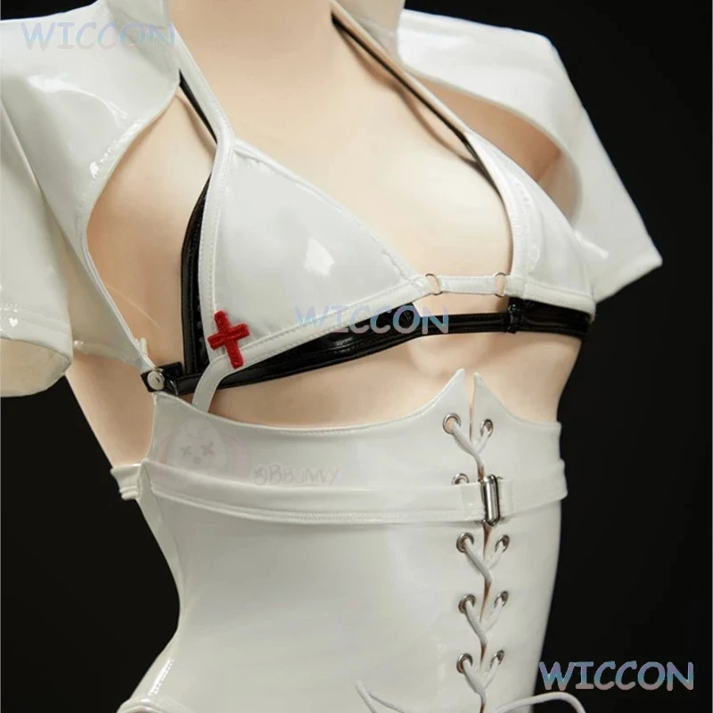 ❤️❤️❤️White Nurse Uniform Cosplay Fina lFa ntsy VII Tifa Costume   Game Accurate Outfit Full Set with Wig Women Halloween ❤️⭐️❤️ view 3