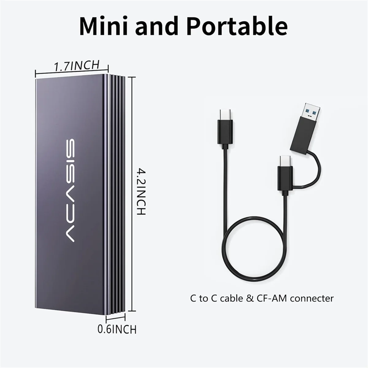 

Корпус SSD 2025+ USB C 3.2 для SSD 12+16 PIN Pro, Air, Pro, SSD-корпус