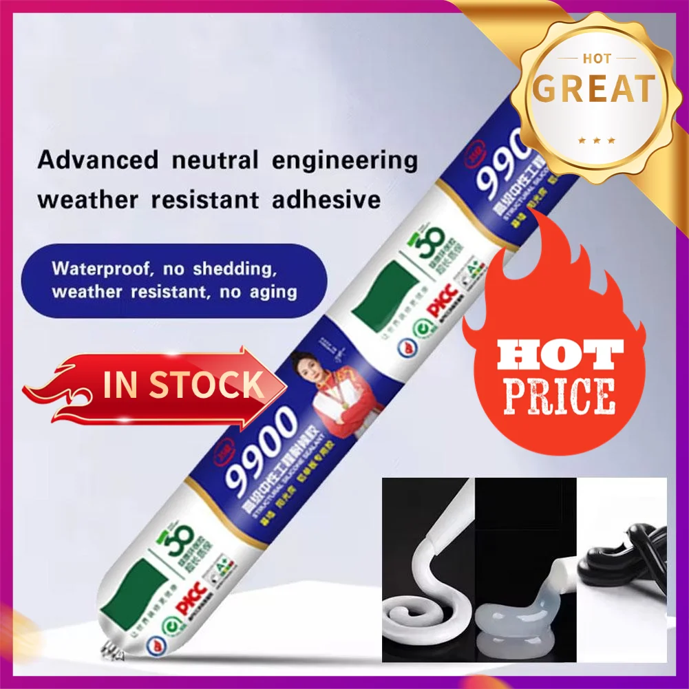 Silicone Adhesive Waterproof Sealant Door And Window Edge Sealing Glass Adhesive Weatherproof Fast-drying Transparent