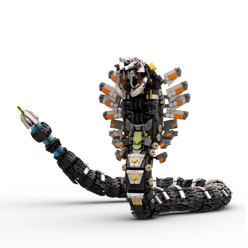 New Creative Building Blocks Mechanical Cobra Game Co Branded Monster Snake Assembly Building Blocks Collection Model Gift