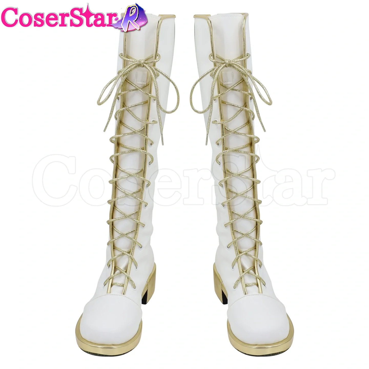 CoserStar-R HUNTR X Kpop Demon Hunters Rumi Cosplay zapatos botas mujeres niñas niños adultos Cosplay disfraz Prop