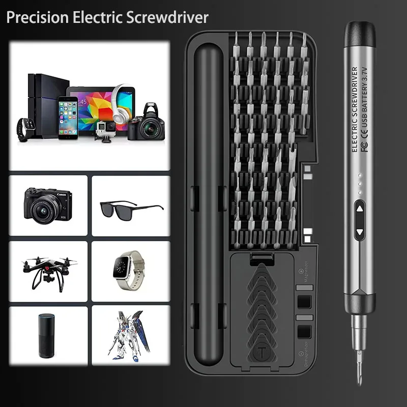 

Multifunctional Precision Electric Screwdriver,Silent, Durable, Long-lasting,Rechargeable,High Torque Household Maintenance Tool