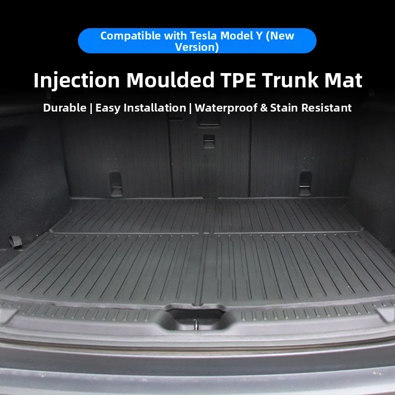 For Tesla  New Model Y Juniper TPE Rear Trunk Mat Waterproof Protective Trunk Mats Upper layer of trunk cushion car Accessories
