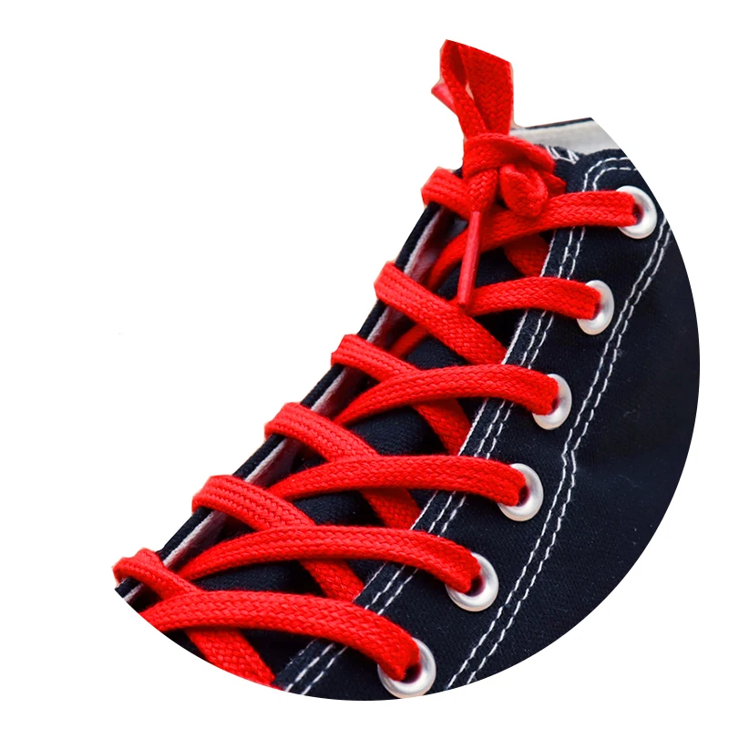 Weiou Shoelaces Clothing 7MM Flat Shoestrings Pure Color Waist Laces Eco Friendly Polyester Men Women Sneaker 2020 Hoodie Cords