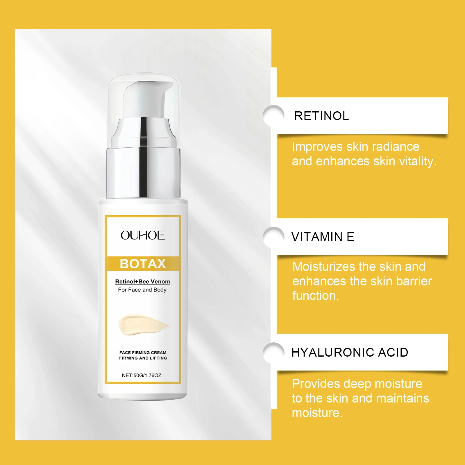 كريم شد الوجه من OUHOE لشد البشرة السائبة ويعزز المرونة ومرطب يدوم طويلاً مناسب لجميع أنواع البشرة #2