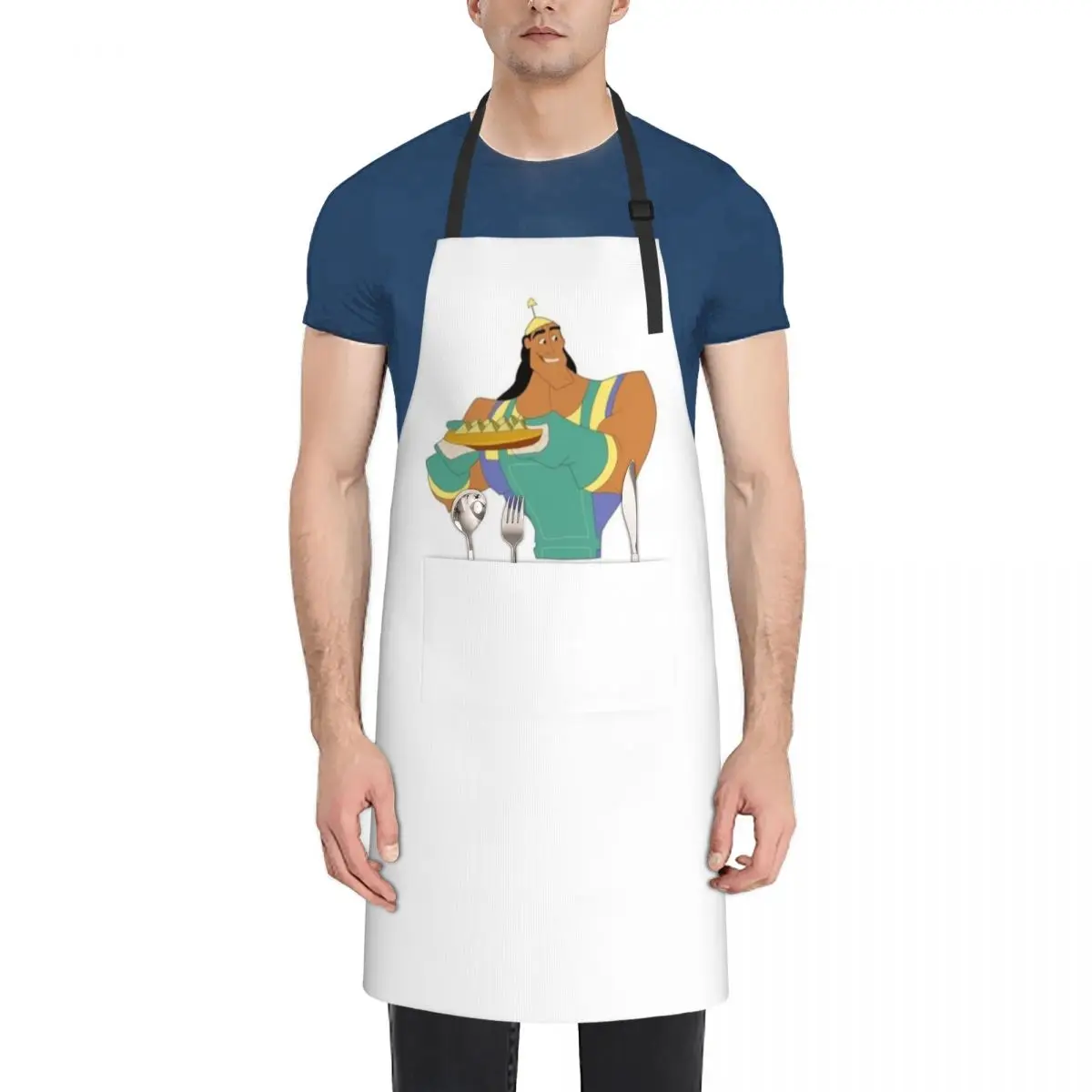 Kronk Emperors New Groove Spinach Puffs Apron Kitchen accessories Women's Kitchen men's barbecue Home Cleaning Apron