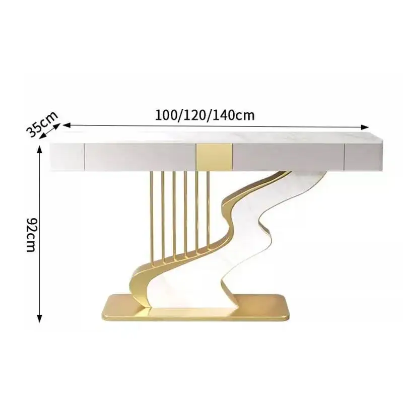 منتصف سنتري طاولة وحدة التحكم المعدنية الحديثة الشمال مدخل المدخل وحدة التحكم الجدول الفاخرة اللوبي Wohnzimmer Tisch أثاث غرفة المعيشة #2