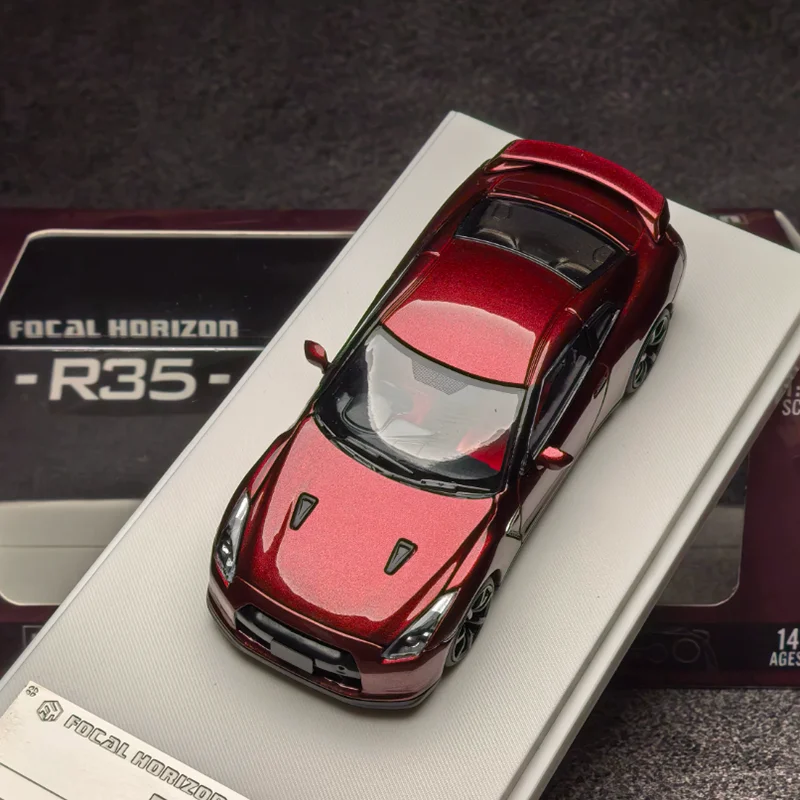 FH 1/64 Scale GT-R R35 Alloy Car Model Adult gift Static finished decoration Desktop creative Souvenir Toy
