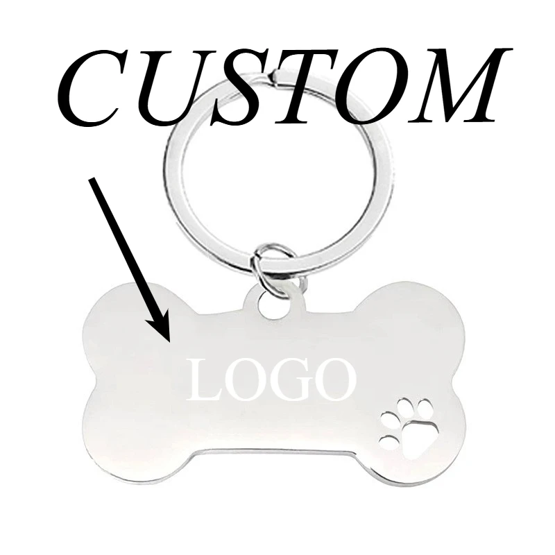 

1 шт., брелок на заказ, персонализированный кулон для домашних животных, индивидуальный брелок для ключей из нержавеющей стали, автомобильные аксессуары, подарок, оптовая продажа