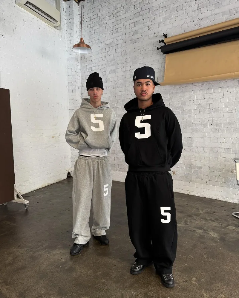 

American Retro Digital Printing Oversized Hoodie Men's Y2K New Harajuku Hip-Hop Gothic Couple Casual Joker Pants Street Wear