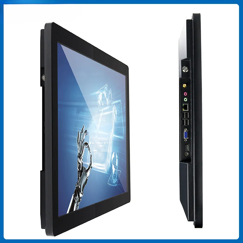 wall mount  one pc 1920*1080 HD TFT-LCD flat touch screen monitor with slim bezel 10 points touch