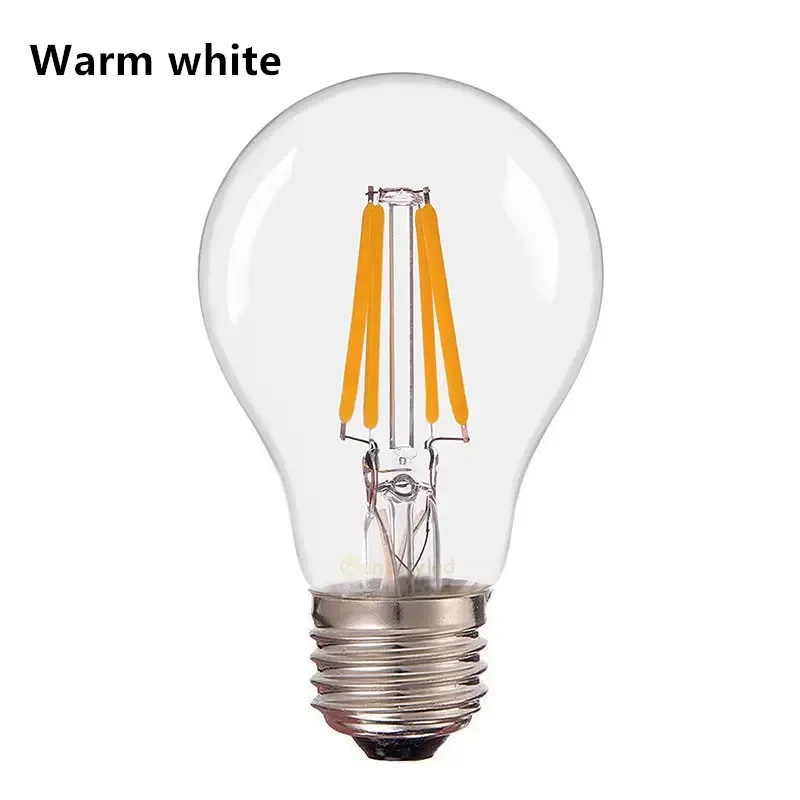 A60 Antique Retro Vintage Edison LED Light  E27 Golde Incandescent G45 A60 Lamp 220V 2W 4W 6W 8W 2700k Bulbs For Home Decoration
