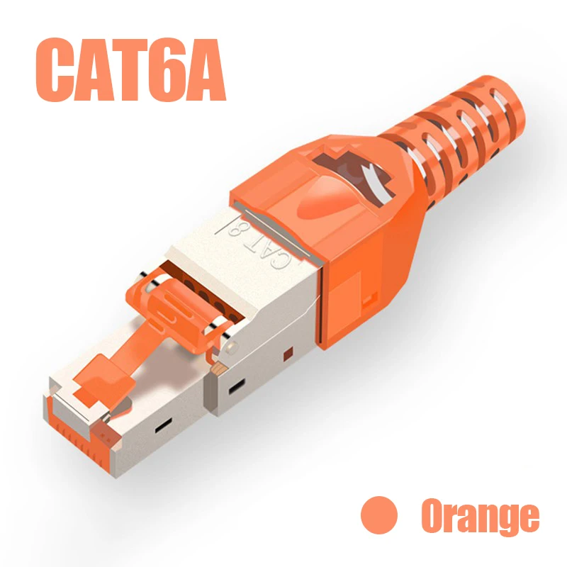 ZoeRax RJ45 CAT8 Cat7 CAT6A-Stecker, werkzeuglos, werkzeugloser RJ45-Abschlussstecker, wiederverwendbar, abgeschirmt, für Ethernet-Kabel, 10 Gbit/s POE