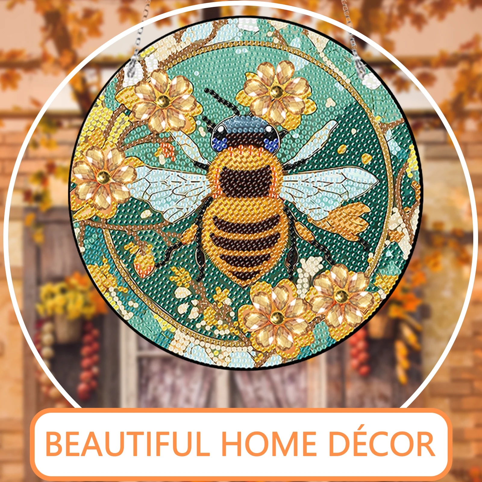 Acryl enkelzijdige diamant kunst hangende hanger roos DIY diamant schilderij stippen hanger Lupine bloemen saffloer voor kantoor decor