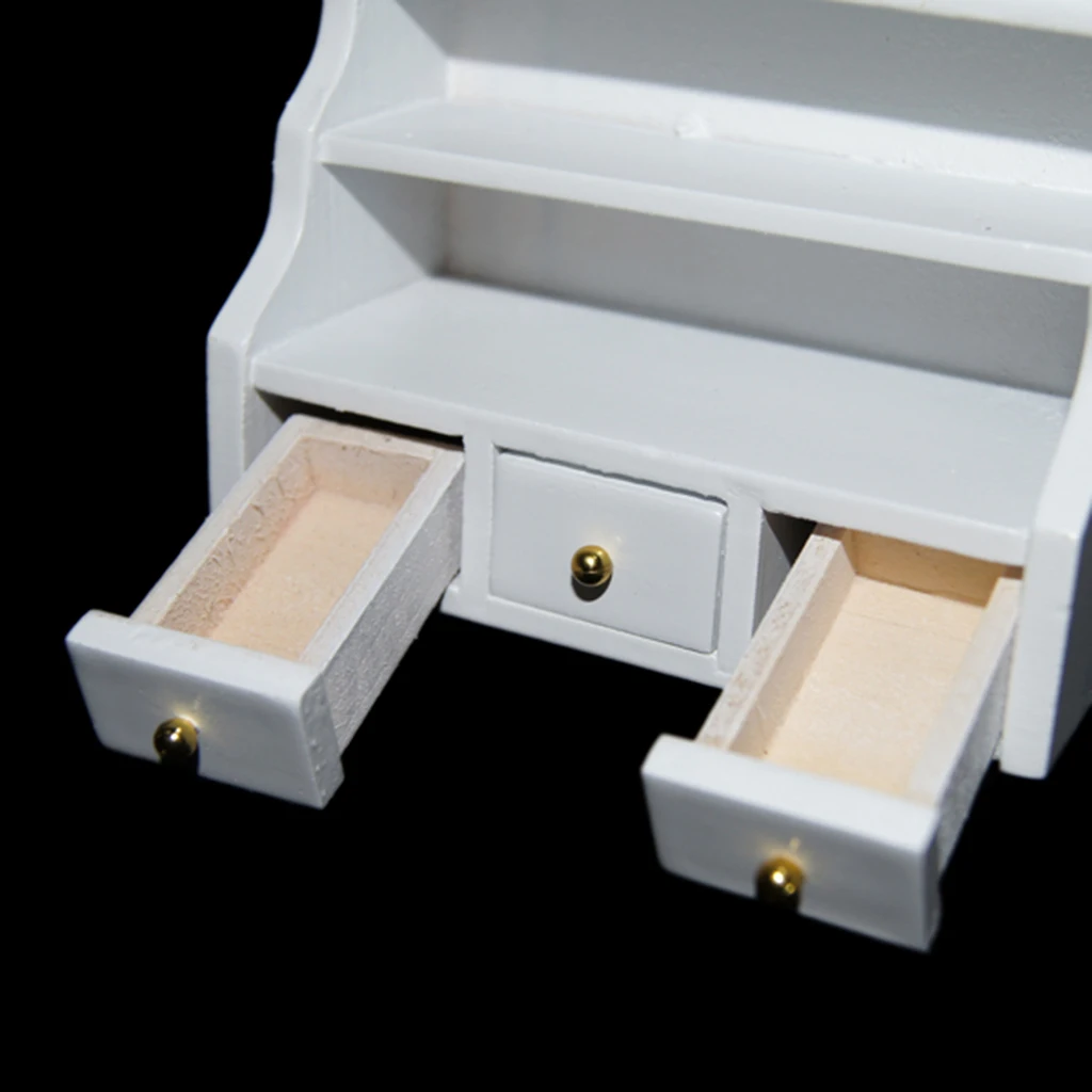 Meubles miniatures pour maison de poupée, armoire de salle de bain, échelle 1 12, rangement de toilettes en bois pour enfants, maison de poupées miniatures