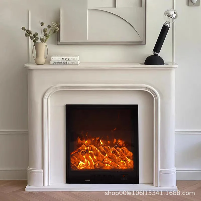 Cream style repetition medieval homestay white simple modern decoration mantel ultra-thin entryway cabinet storage rack