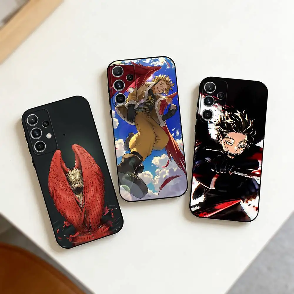 My Hero Academia Hawks Tokoyami Phone Case For Samsung S25,S24,S21,S22,S23,S30,Ultra,S20,Plus,Fe,Note,10,9,5G Black Cover