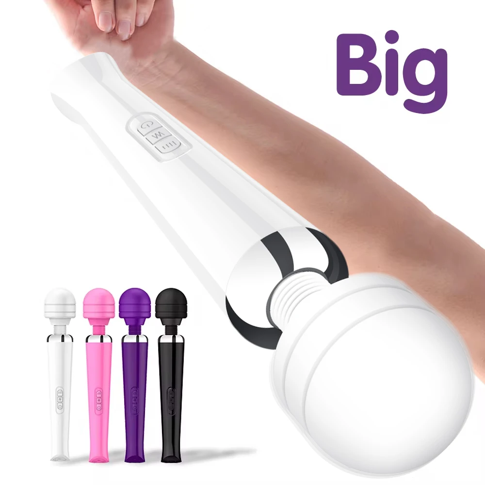 عصا سحرية قوية هزاز للنساء كبير AV مدلك الجسم G بقعة البظر محفز USB شحن الجنس لعب الكبار للمرأة #1