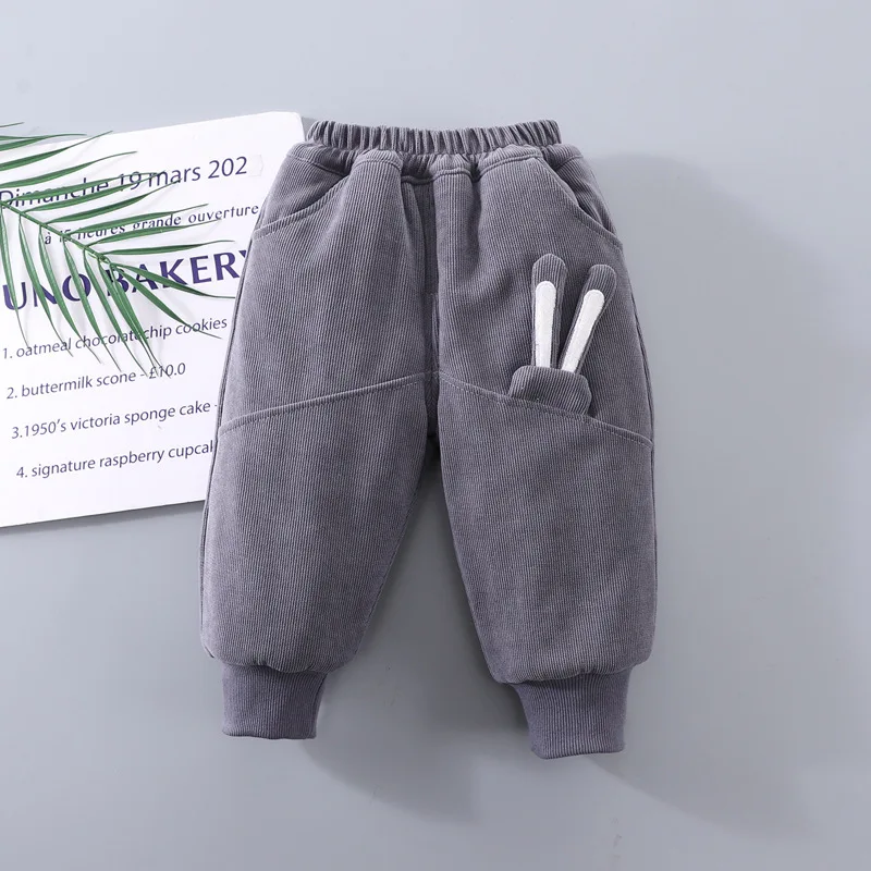 

New Winter Fashion Baby Clothes Children Girls Cartoon Thick Warm Pants Kids Trousers Toddler Casual Costume Infant Sportswear
