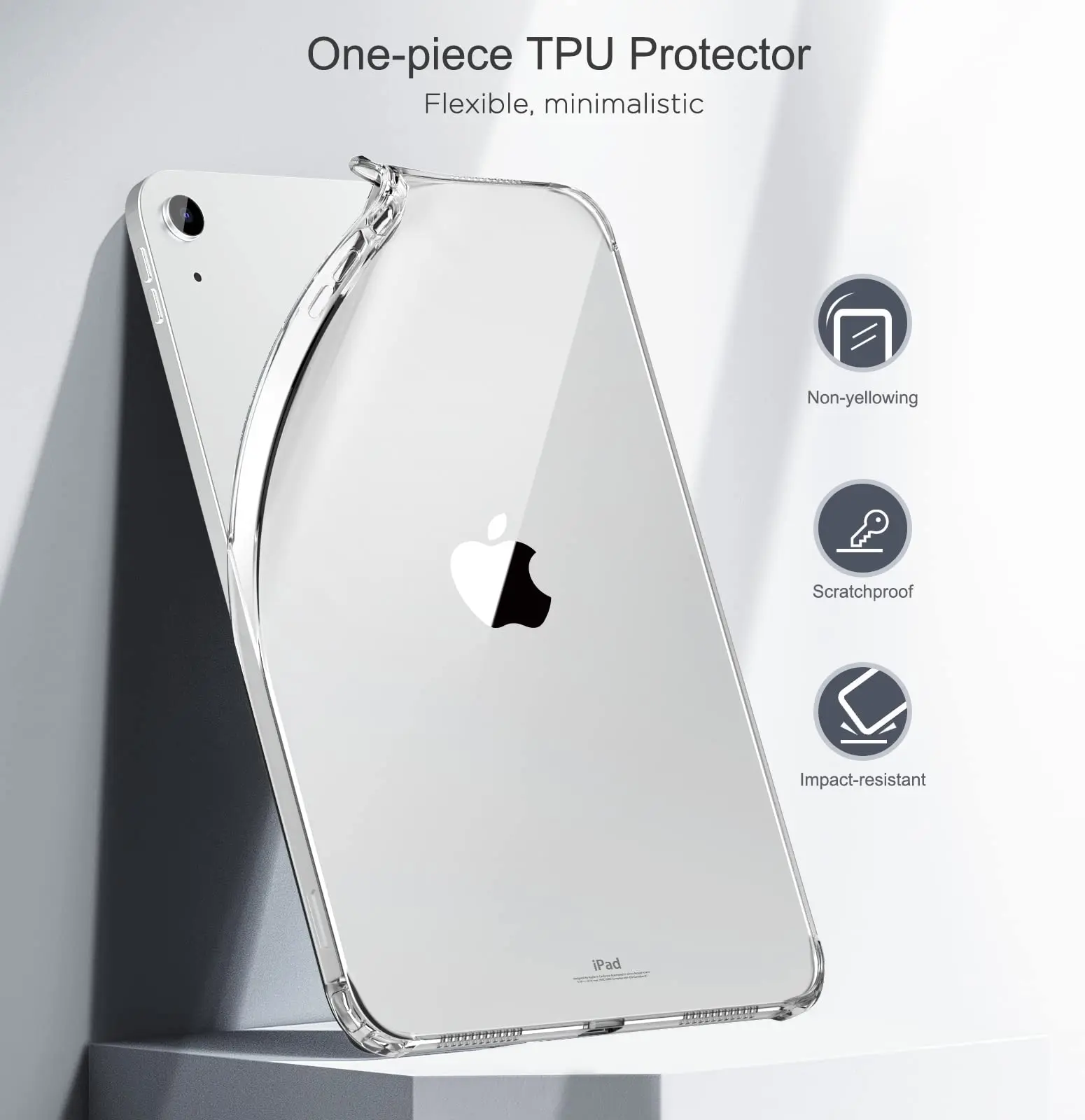 For iPad 7.9 8.3 9.7 10.2 10.9 11 12.9 13 A16 M2 M3 M4 M5 8th 9th 10th 11th Generation Transparent Soft Silicone Tablet Case