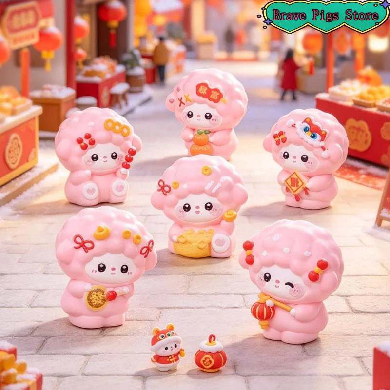 [HM]Cute Lucky Sheep Mini Figurine 2027 New Year Fortune Lamb Ornament Car Dashboard Desktop Decor Gift[HM]