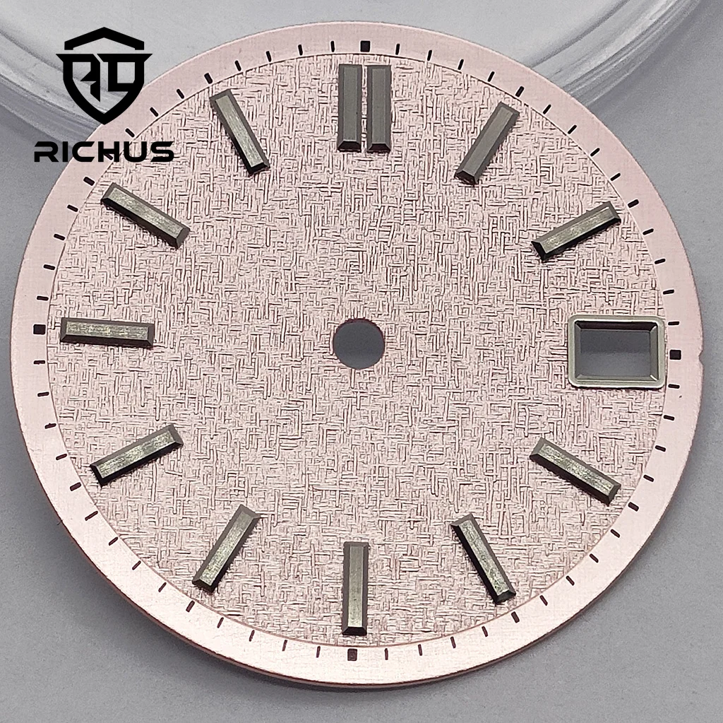 RICHUS NH35 นาฬิกา Dial 28.5 มม.สีดําสีขาวสีเขียวสีชมพูนาฬิกา Dial Fit NH34 NH35 NH36 นาฬิกาอุปกรณ์เสริม