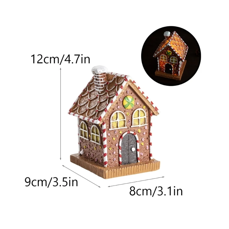 Christmas Gingerbreads Small House Creative Christmas Tree Home Decoration for Festives Home Display A0KF