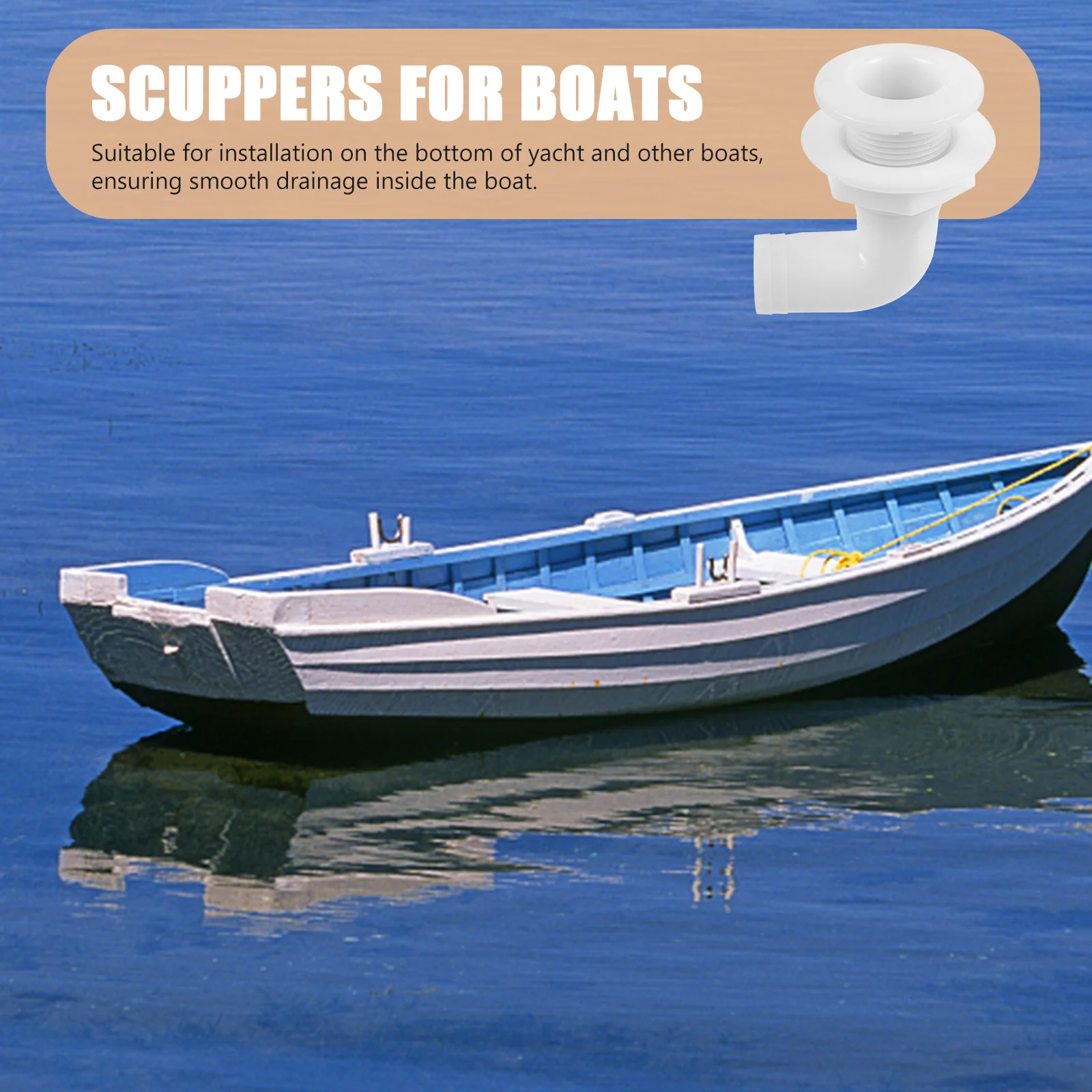 

Boat Scupper Fitting Drain for Yacht Sewage Outfall with Angled Design Ensures Fast Water Discharge and Long Service Life