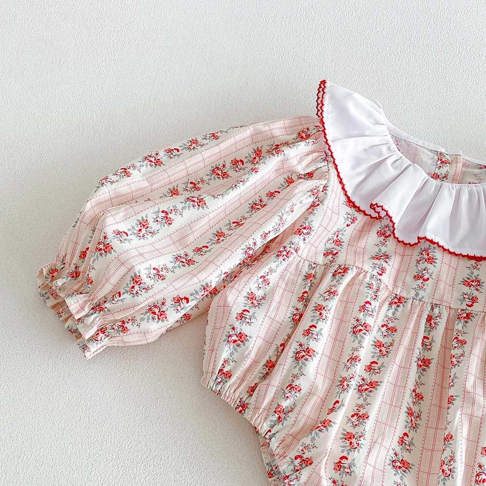رومبير صيفي للبنات الرضع، بدلة - مراجعة Newborn Baby Girl Romper Floral وسعره