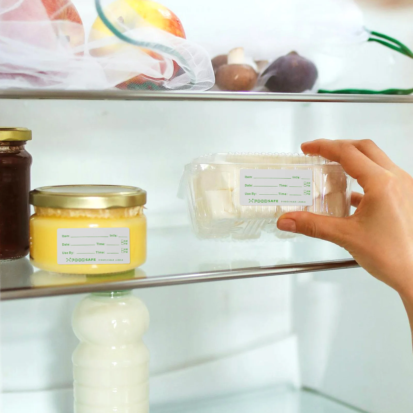 Fridge Food Labels Stickers for Containers Tracking Pantry Kitchen Organization Freezer Jar Canning