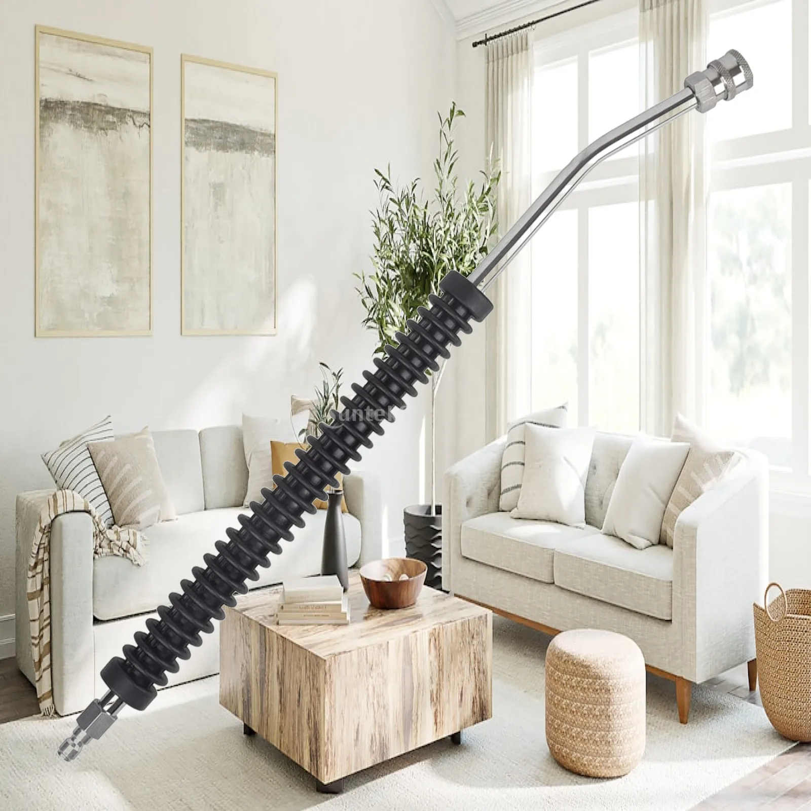 Pressure Washer Spray Lance Extension Wand with Grip for Vehicle Washing Wheel Wells Undercarriage High Reach Cleaning Accessory