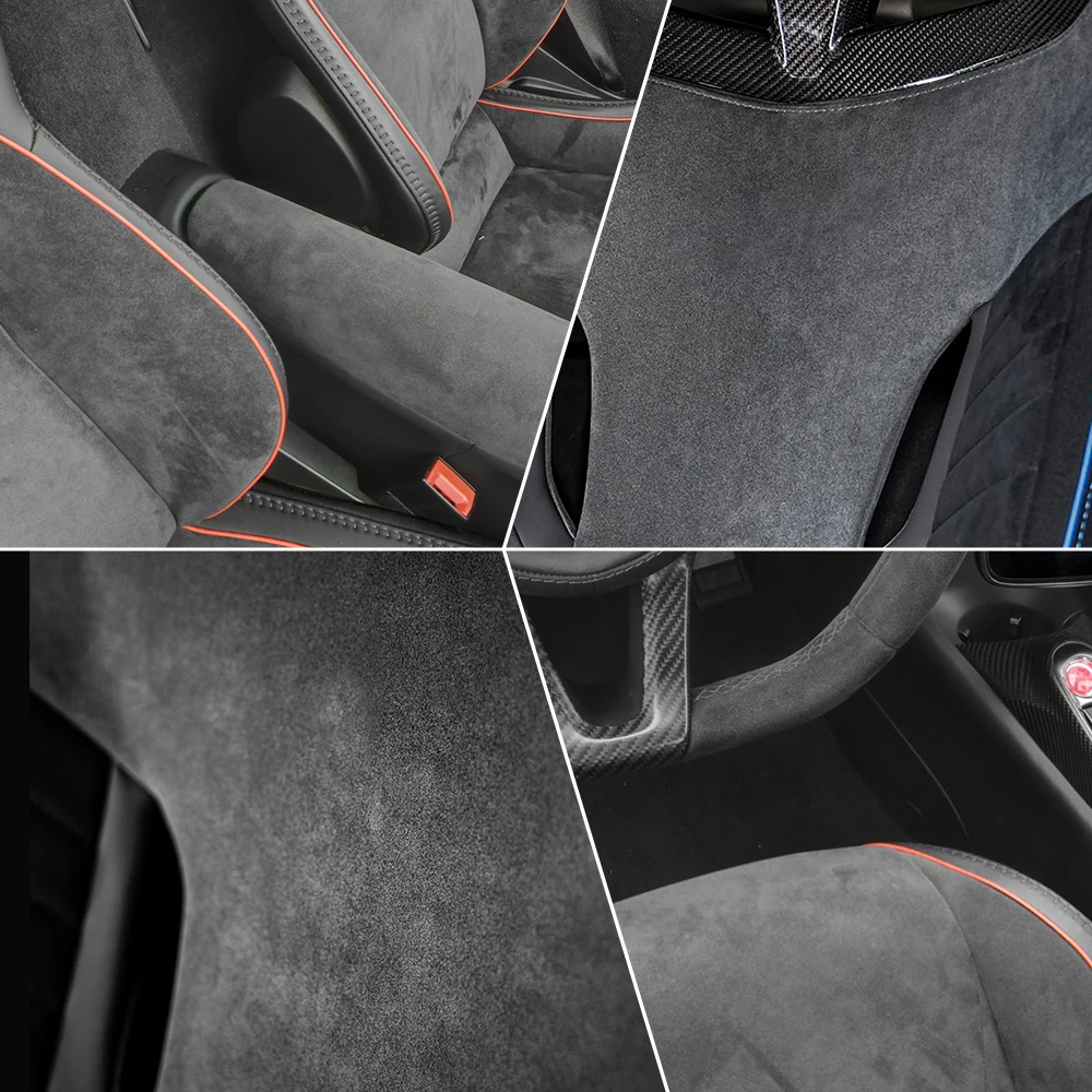 

Soft Suede For Ford Mustang 2005-2009 Car Co-pilot Instrument Panel Trim Decor Sticker Automotive Suede Leather Accessories