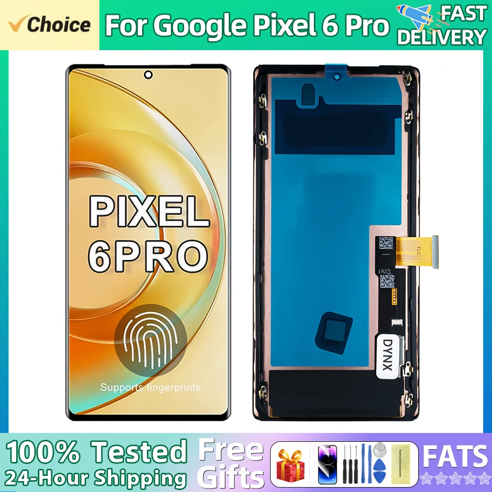 6.7 ''per Google Pixel 6 Pro per AMOLED Google Pixel 6 Pro GLUOG G8VOU Display LCD Touch Screen Digitizer Assembly sostituzione