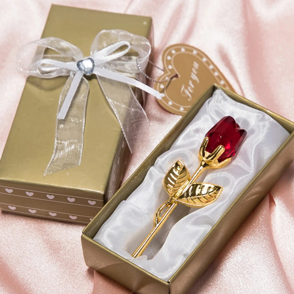 6 Farben Kristall Zweig Rose Geschenk box kreative Valentinstag Muttertag Geschenk Desktop dekorative Ornamente