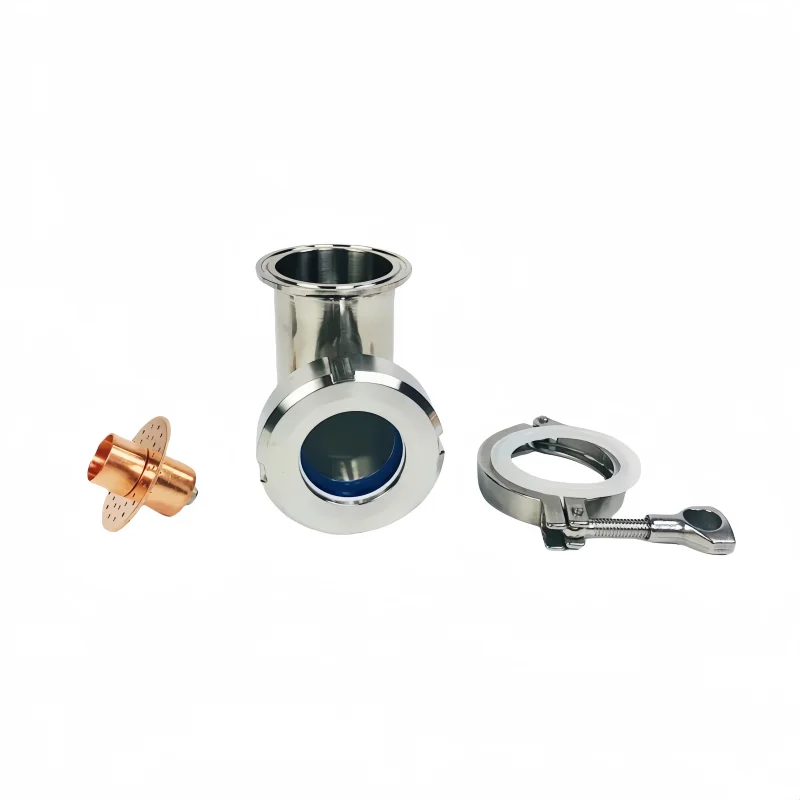 2inch OD64mm Sight Glass Union TC Tee Pipe With Copper Bubble Set * 6pcs,Distillation Lens Column Suit For HomeBrew, SS304