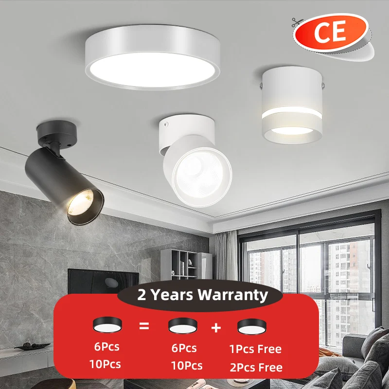 

Led Downlight Spotlight Ceiling Lamp 220V 5W 10W15W Surface Mounted Led Down Lamp Ceiling Light for Living Room Lighting Kitchen