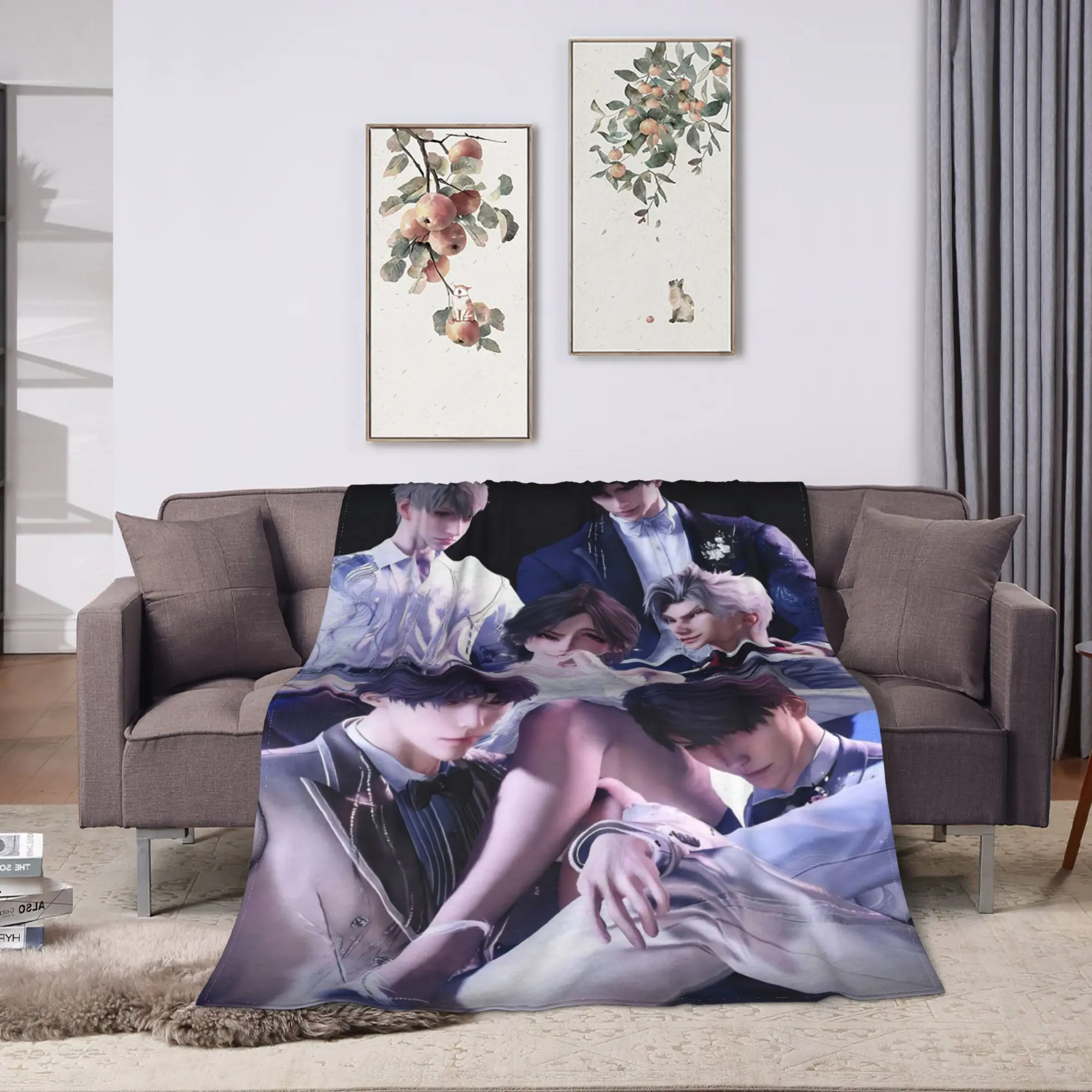 Love and Deepspace Blanket Quality Warm  Bedding Throws Winter Kids Bedroom Street Trend Bedspread