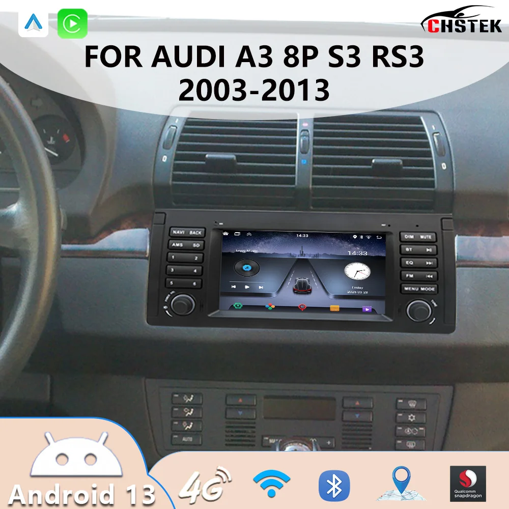 

CHSTEK Multimedia Car Radio Stereo For BMW 5 Series E39 1995-2003 X5 E53 2000-2007 M5 CarPlay Android Auto 4G BT WIFI Navigation
