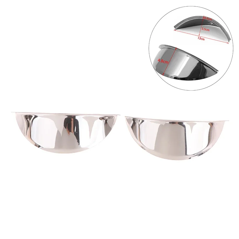 1 Stuk Universele Chrome Metal Scooter Koplamp Regendichte Cover 5.75 "/7" Voor Cafe Racer Motorfiets Voorlamp vizier