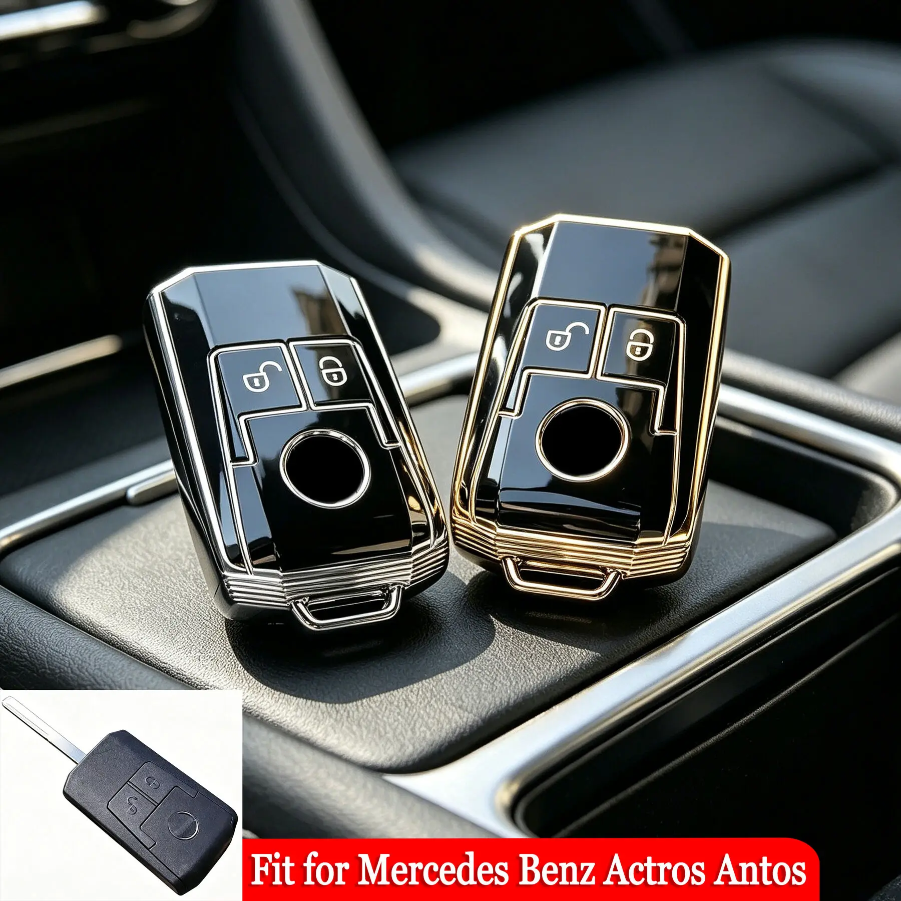 Soft TPU Car Key Cover Case For Mercedes Benz Actros Antos 2011-2019 Truck Ignition Keychain Holder Wallet Fob Accessories