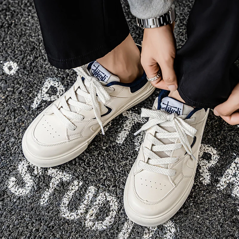 

Модная мужская спортивная обувь на шнуровке, повседневная обувь для доски, удобные уличные новые летние кроссовки, простые и универсальные