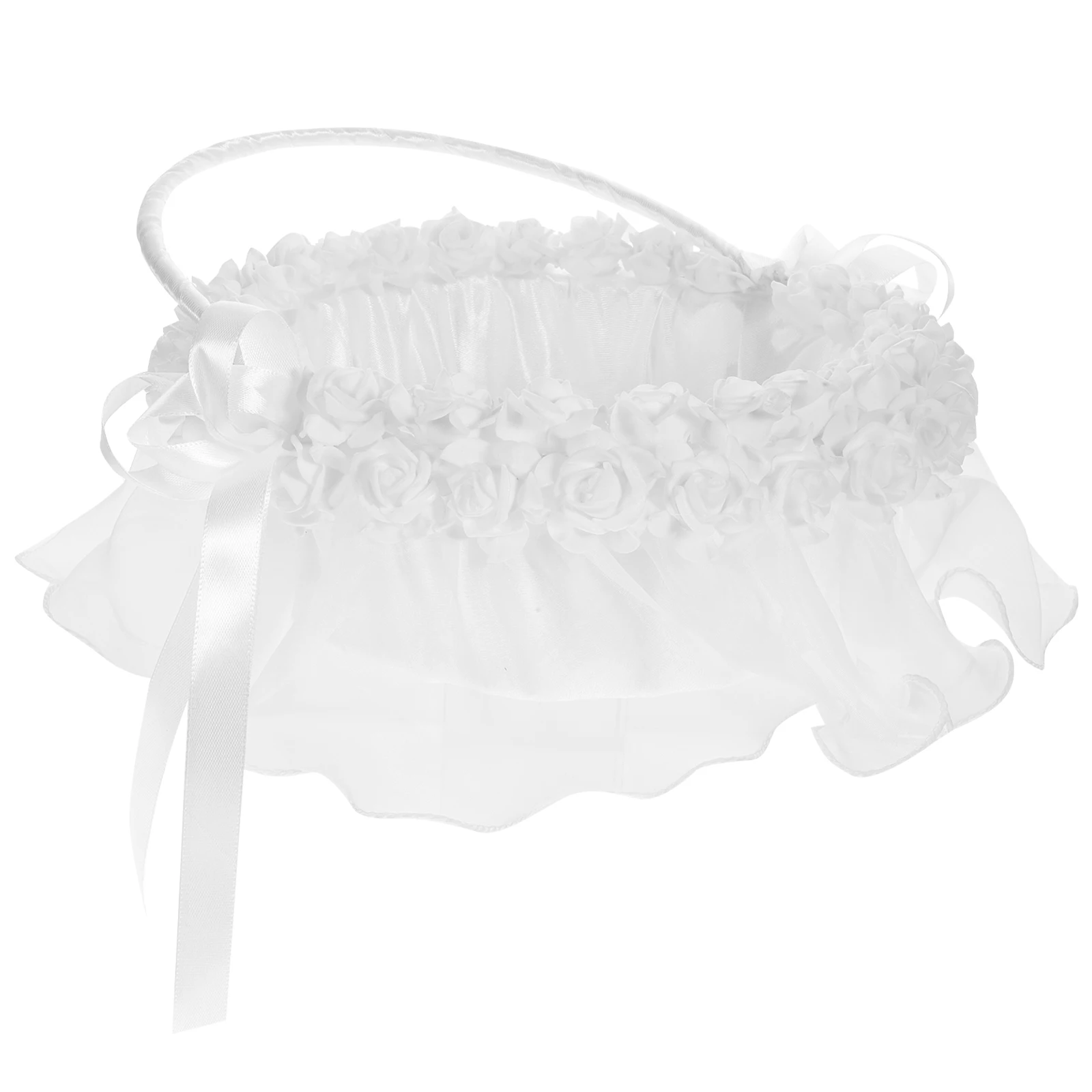 

Wedding Flower Basket Gifts Bride Container Party Sponge Girls Petal Storage Bright Color Long Use Practical Home Decor