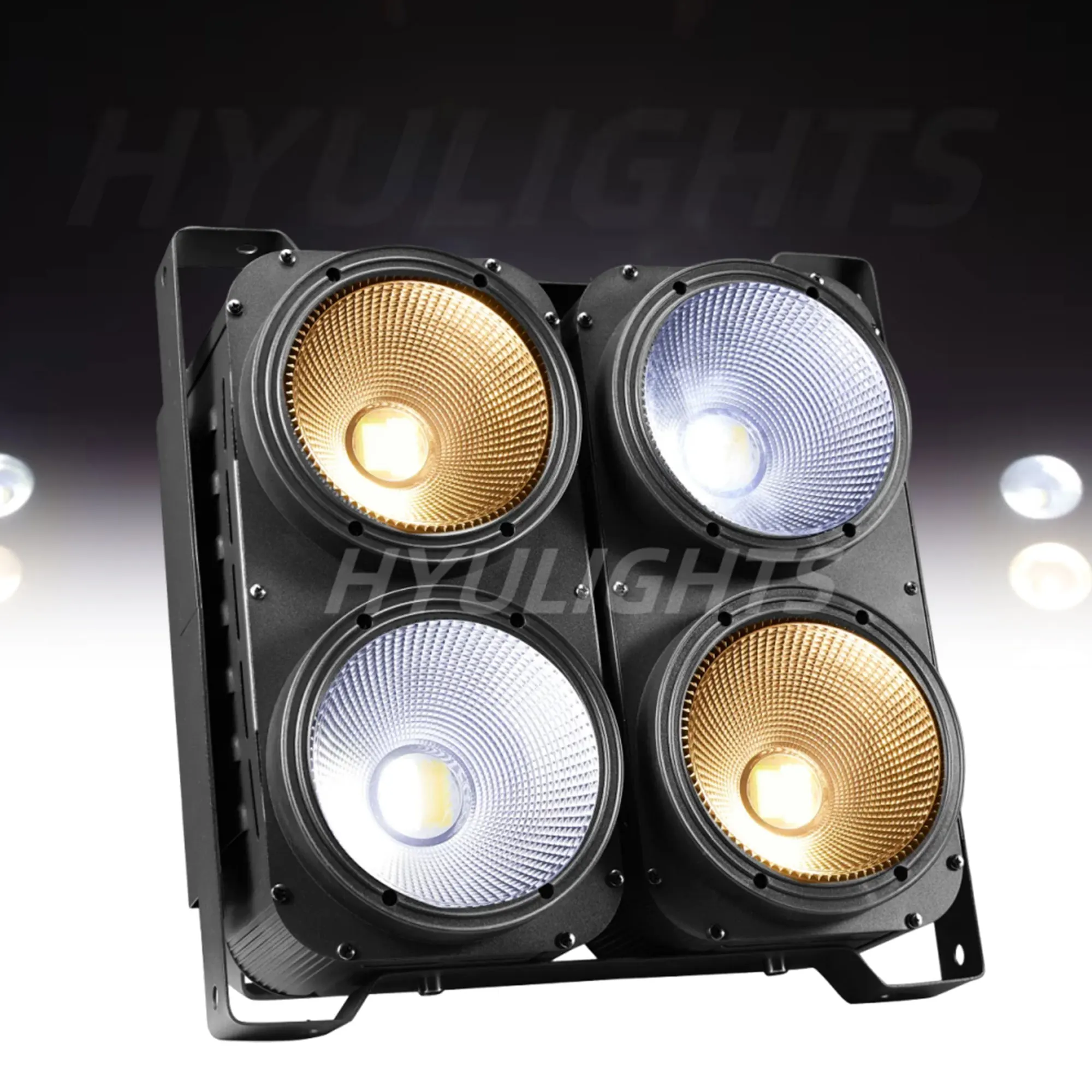 400W 4 Eyes Led COB Blinder Lights 4x100W COB Par Cool White&Warm White Wash Beam High Power DJ DMX 512 Strobe Stage Lights