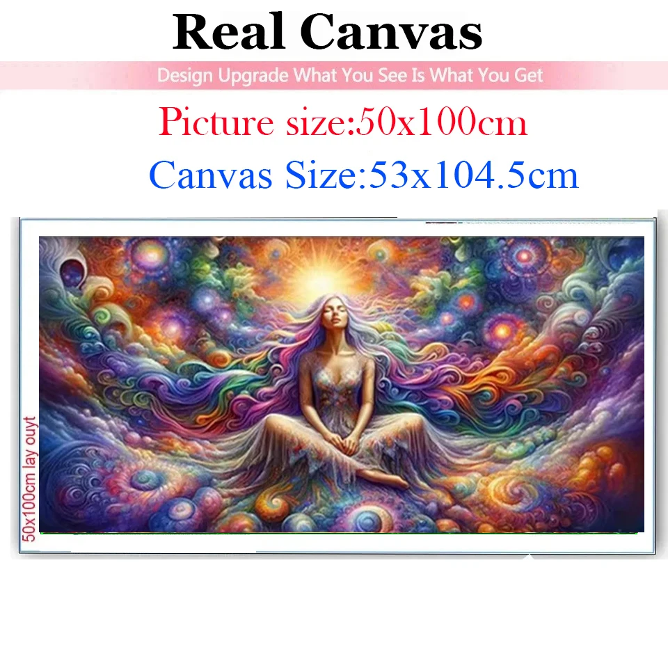 5D Diamond Painting Fantasy Hyper Realistic Beautiful Woman Cross Stitch DIY Diamond Embroidery Mosaic Big Size Fairy Home Decor