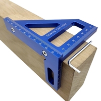 45°/90° Aluminum Alloy Miter Triangle Ruler High Precision 3D Multi Angle Layout Measuring Tool for Engineer Carpenter