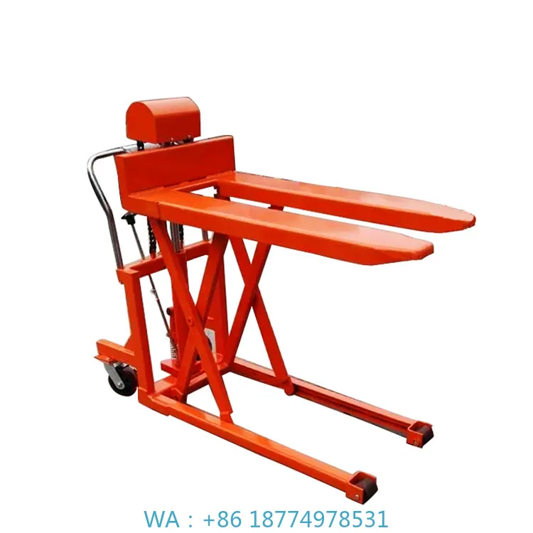 Skid Pallet Lifter Manual Scissor Forklift Truck Hydraulic Scissor Lift Truck Workshop
