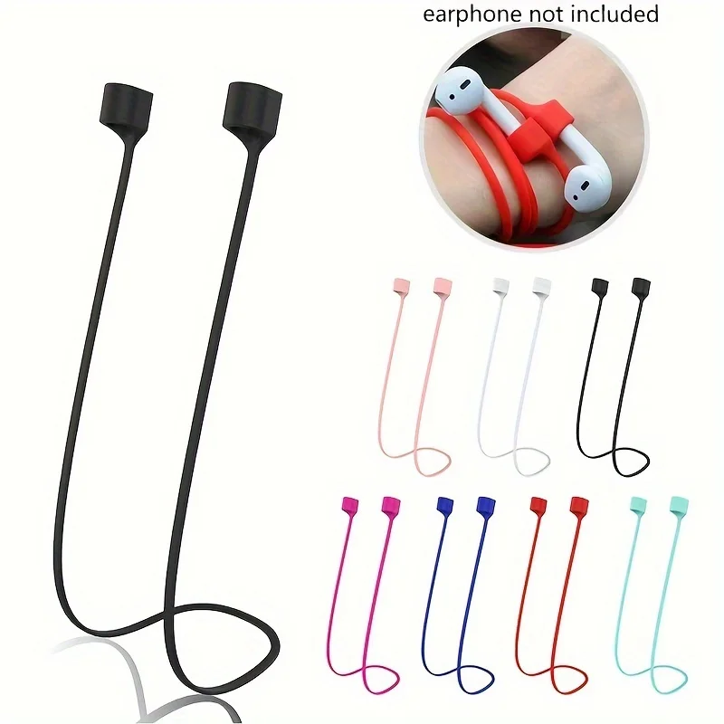 Suitable For Wireless Earphones Anti-lost Rope Silicone Anti-lost Lanyard For Airpods Earphones.