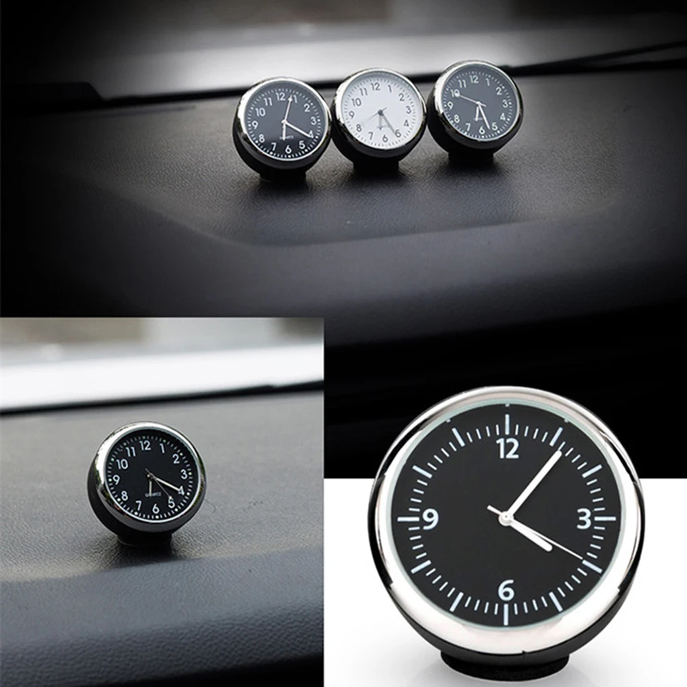 

Luminous Mechanical Clock Durable Metal Waterproof Dust Resistant Easy Install Adhesive Tape Dashboard Vent Mount Clock For Car