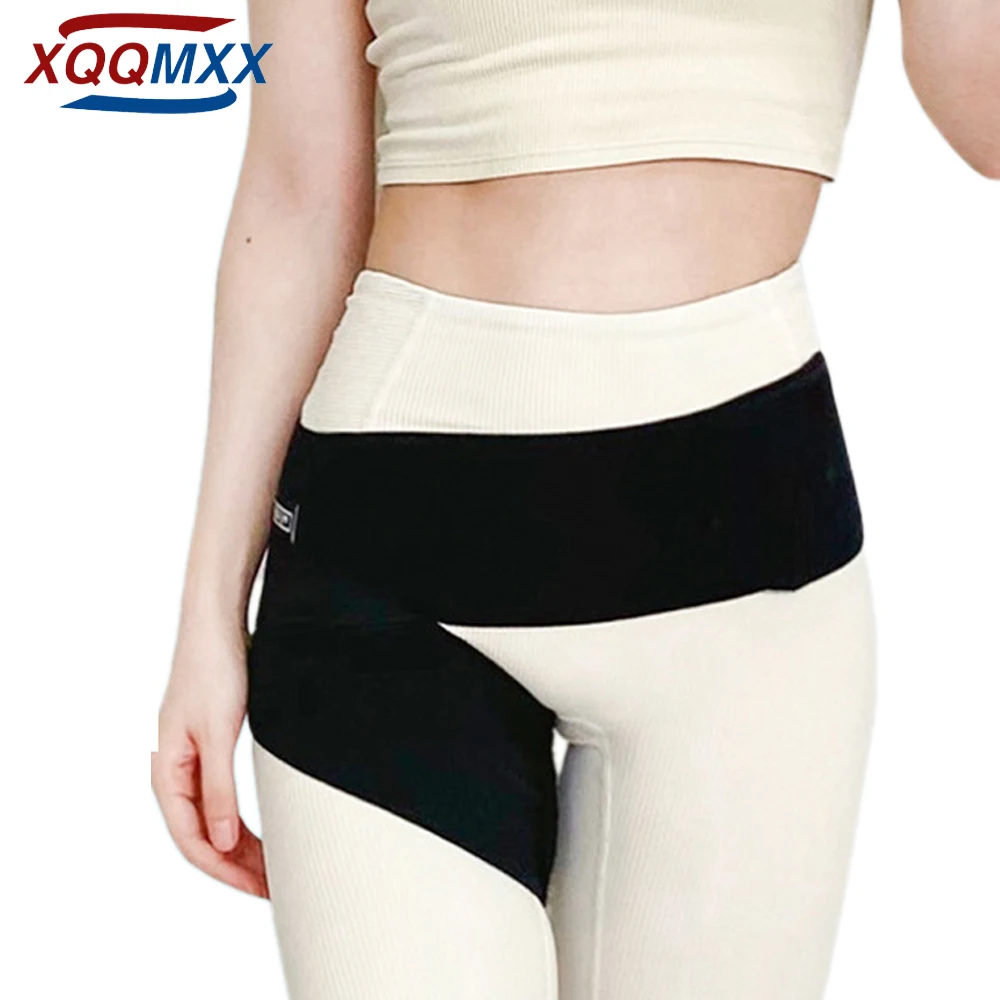 1Pcs Hip Thigh Support Brace Groin Compression Wrap for Pulled Groin Sciatic Nerve Pain Hamstring Injury Recovery and Rehab