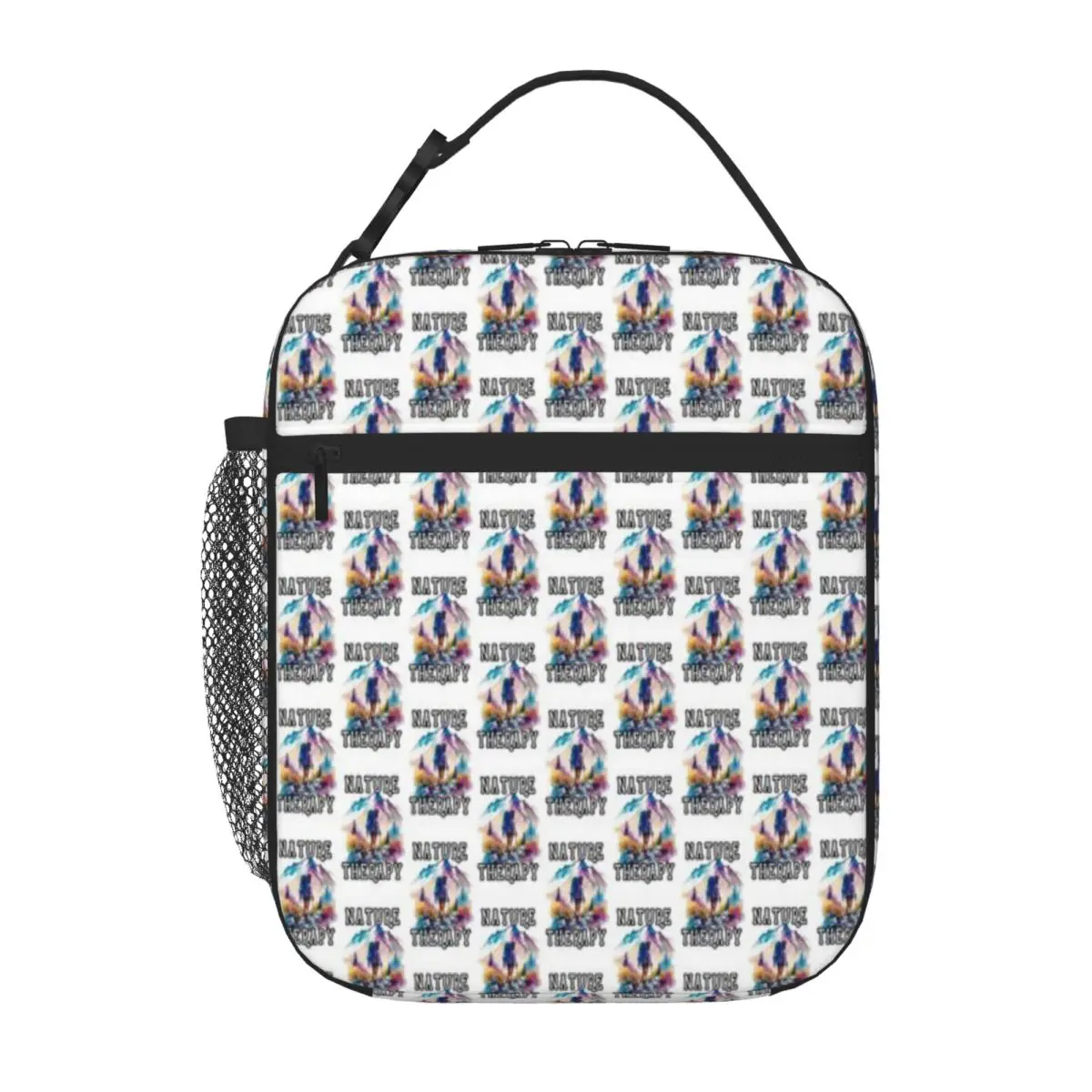 Hot Sale Nature S Healing Path Embracing The Power Of Nature Therapy Fruit Print Travel Lunch Bag Daily Commuting Cooler Tote